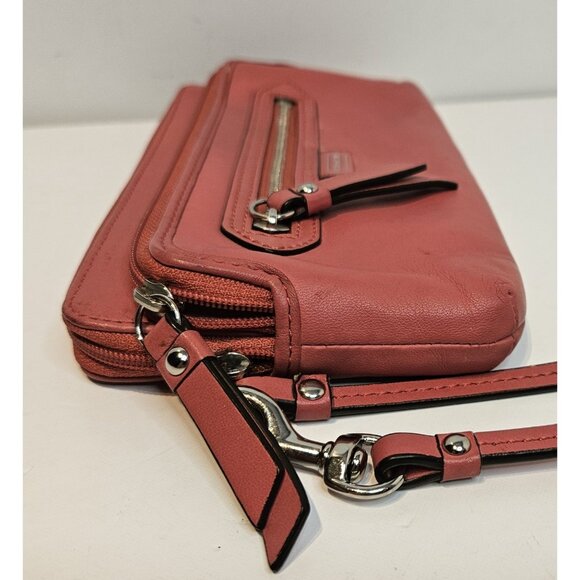 Coach Pink 8 inch Wristlet Wallet | 3 Zipper Compartments - Picture 2 of 14